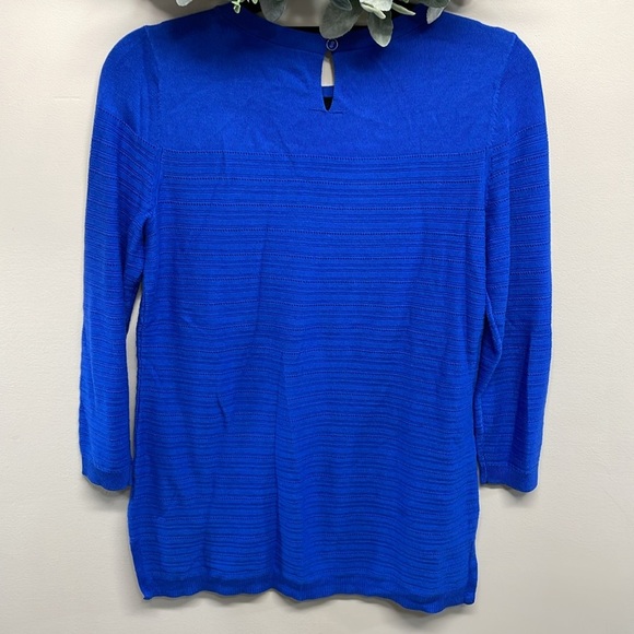 NWT Talbots 3/4 Sleeve Pointelle Pull On Sweater XS - Picture 3 of 16